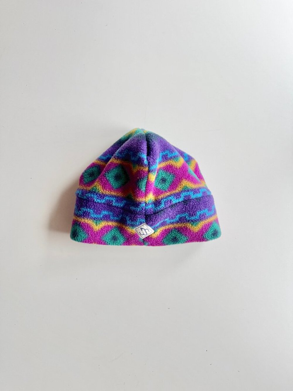 Vintage MURRAY MERKLEY Y2K Multicolor Gorpcore Polyester Fleece Beanie Toque Hat